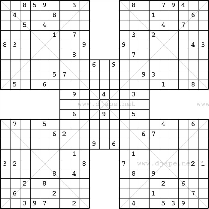 Weekly Samurai Sudoku X