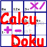 CalcuDoku aka SquareWisdom puzzles from Djape