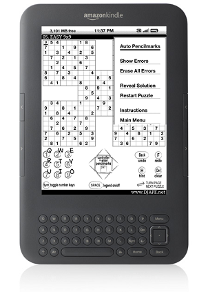 kindlewithsamuraimedium Samurai Sudoku game for Amazon™ Kindle™ by Djape