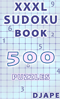 XXXL Sudoku book, 500 puzzles, 30pt font